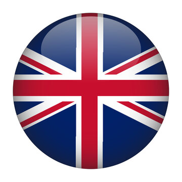 United Kingdom 3D Rounded Flag with Transparent Background 