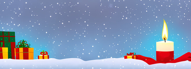 Fototapeta na wymiar Horizontal Christmas banner