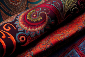colorful fabric print patterns supported, background pattern, illustration with textile sleeve