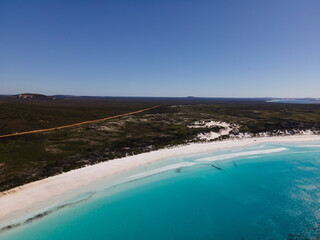 Lucky Bay from above, Cape Le Grand, Western Australian Beaches