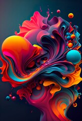 bstract digital art colors as, background pattern, illustration with liquid art