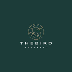 Abstract bird logo icon design template