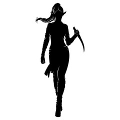 Simple character silhouette design