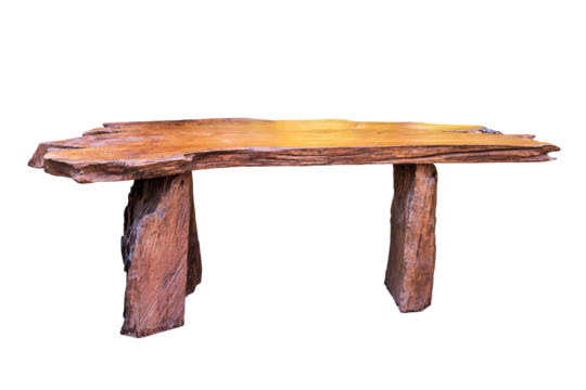 Wooden bench isolated.