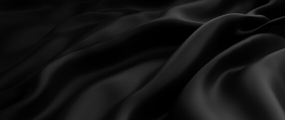 Black cloth background with copy space 3d render