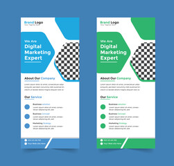 Modern business rack card or dl flyer templates