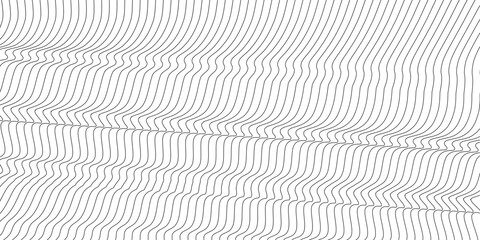 Abstract wavy background. Thin line on white