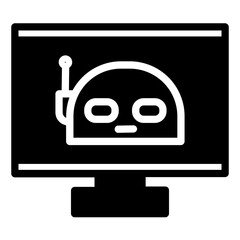 bot online glyph icon