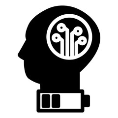artificial intelligence glyph icon