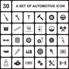 automotive set icon , machine icon vector