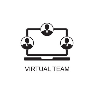 Virtual Team Icon , Communication Icon