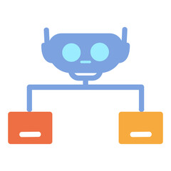 bot qualification flat icon