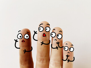 Finger art about racism