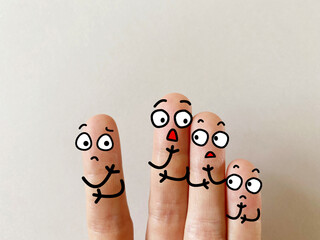 Finger art about racism