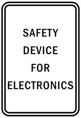 Fire emergency sign safety device for electronic