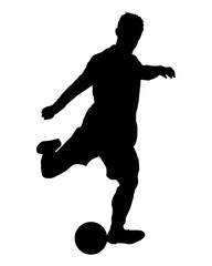 Fototapeta na wymiar football player kicking ball vector design