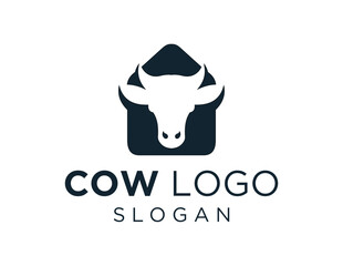 Logo about Cow on white background. created using the CorelDraw application.
