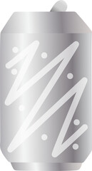 Silver Beverage canned with Cool pattern design.