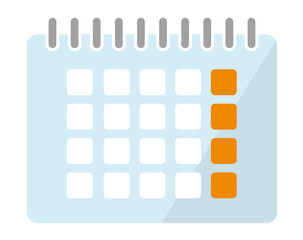 Color icon illustration / calendar, schedule, plan / png ( background transparent )