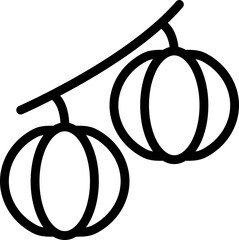 Star gooseberry linear icon.