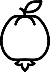 Guava fruit linear icon.