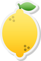 Lemon sticker icon.