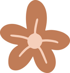 hand draw doodle flower element