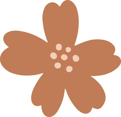 hand draw doodle flower element