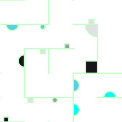 Decorative diagram colorful geometric figures background illustration