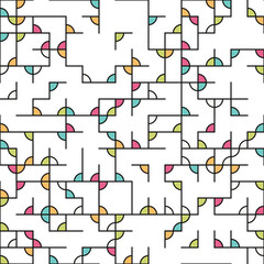 Decorative diagram colorful geometric figures background illustration