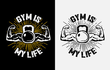Gym T shirt design, Gym motivational quote, Workout inspirational t shirt design, Fitness t shirt design