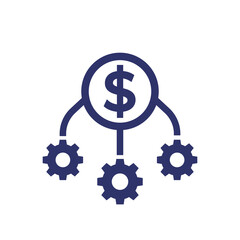 operational costs optimization icon, vector