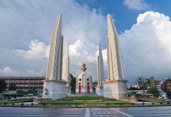 Democracy Monument in Bangkok, Thailand. It is a public monument located in the city centre.