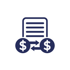 transaction info, payment details icon