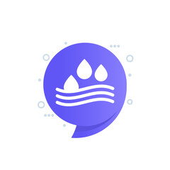 Absorption icon, absorb water vector