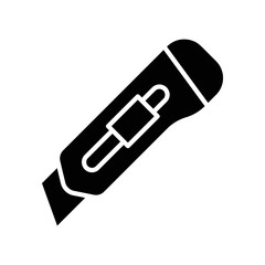 cutter knife icon vector design template in white background