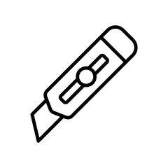 cutter knife icon vector design template in white background
