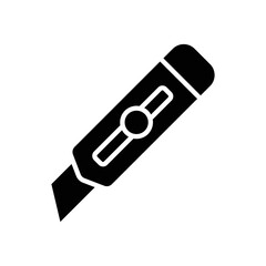 cutter knife icon vector design template in white background