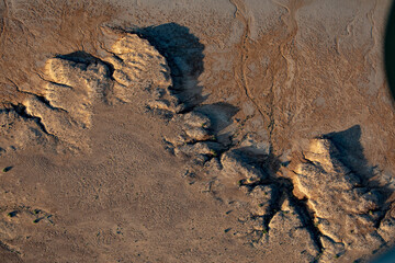 Kati Thanda Lake Eyre, South Australia, Australia. Aerial photography showing textures and patterns of outback Australia.	