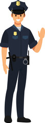 policeand cop character 