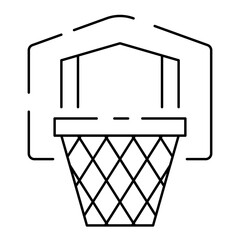 Basketball line icon. Sport game vector league