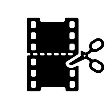 Movie editing , video editing icon illustration / png ( background transparent )
