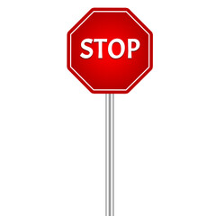 Stop Sign Boards Vector Icons