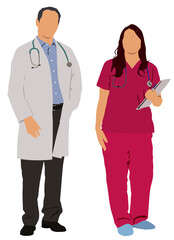 doctor and nurse with stethoscope