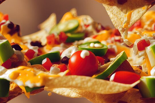 Nacho Nachos Seamless Texture Pattern Tiled Repeatable Tessellation Background Image