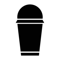 Beverage container, coffee cup, disposable cup icon