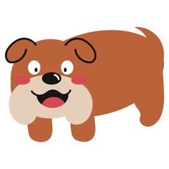 Dog Hand Drawn Childish illustration