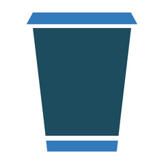 Beverage container, coffee cup, disposable glass icon