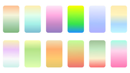 Light  colorful Gradients set collection vector