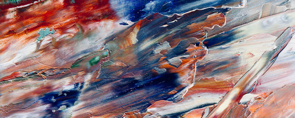 Color texture. Hand drawn oil painting on canvas. Abstract art background. Modern, contemporary art. Colorful canvas. Wall decor background	